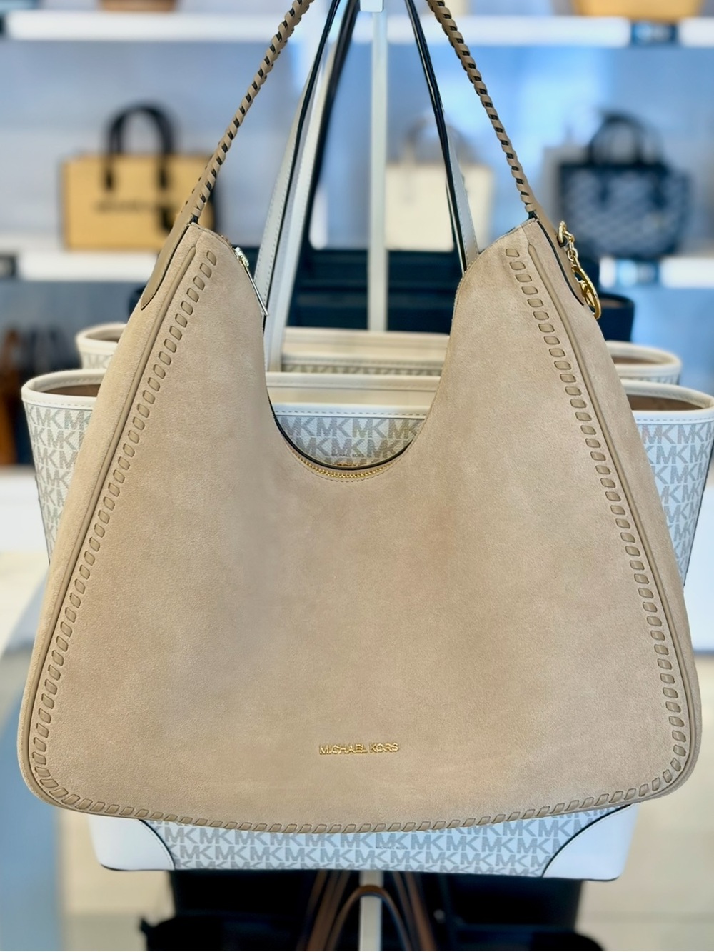 MICHAEL KORS Nayla Medium Suede Hobo Shoulder Bag camel
NWT - Picture 12 of 14